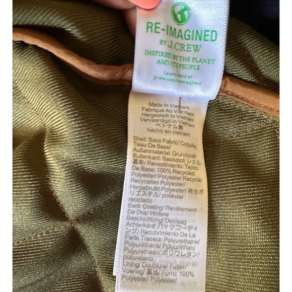 J.Crew NWT SZ LGE Sussex Quilted Vest Mens Brown Diamond Quilt Full Zip Pockets - Picture 13 of 16